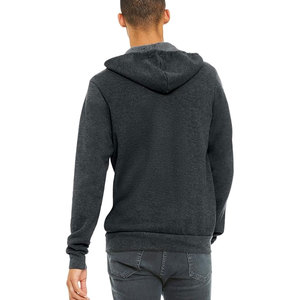 Sweat à capuche zippé intégral en molleton Bella Canvas 3739 Style, haut de gamme, personnalisable avec logo, unisexe, 100 % coton, respirant et doux - Product Image 4