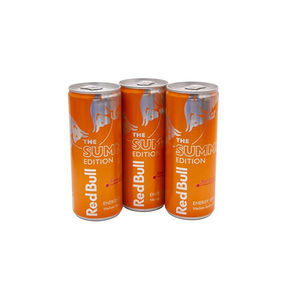 Bebida Energética Red Bull Edición Verano, 24 Latas de 250ml, Contiene 2mg de Vitamina B6 por 100ml, para Apoyar la Función Inmunológica, Venta al Por Mayor - Product Image 1