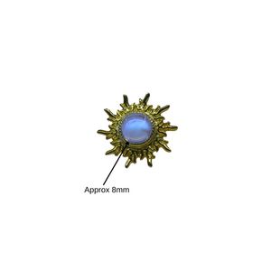 Wedding Wear 925 Sterling Silver Gold Plated Jewelry White <b>Rainbow</b> Moonstone Women Wear Classic Ring - Product Image 1