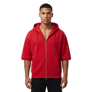 T-shirt à manches courtes pour homme, style muscle, avec capuche, pour l'entraînement, le fitness et la gym, coupe décontractée, hauts à capuche pour hommes - Product Image 5