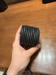 Cordons ronds tressés en PU végétalien sans additifs, de type cuir PSDS - Product Image 2