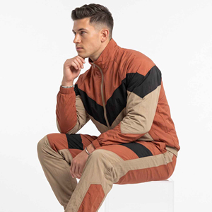 Custom Clothing Windbreaker Jacket and Nylon Track Pants <b>Button</b> Zip up Nylon Sweatsuit Set Men Windbreaker Tracksuit - Product Image 4