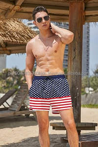 Shorts de bain pour hommes style streetwear, séchage rapide, en tissu Oxford 100% polyester, avec cordon de serrage, Waseem Impex - Product Image 2