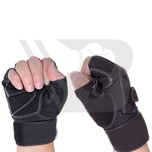 Men's Half-Finger Breathable Lightweight Non-Slip Leather <b>Gloves</b> for Fitness Workout Bicycle Sports <b>Weight</b> <b>Gloves</b> - Product Image 6