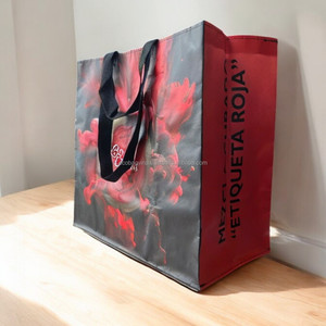 ถุงช็อปปิ้งทำจากลามิเนตเคลือบผิวแบบเคลือบด้านสำหรับร้านขายของชำทำจากเวียดนามผ่านการรีไซเคิลโลโก้แบบกำหนดเอง - Product Image 4