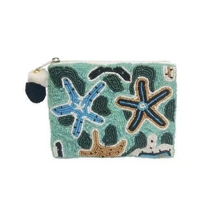 HOWDY Porte-monnaie brodé artisanal en perles de rocaille, fait main, avec couleur/taille personnalisée et logo sur mesure, cadeau pour femme - Product Image 3
