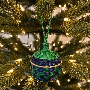 Boule de Noël en jonc de mer écologique, tressée à la main, en fibre naturelle, ornement suspendu pour arbre et maison, fabricant Kingcraftviet - Product Image 4