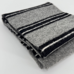 ผ้าพันคอลายแถบผ้าแจ็คการ์ดสำหรับผู้หญิงหรูหราใช้ได้ทั้งชายและหญิงวัสดุถักไหมพรมนุ่มดีไซน์คลาสสิก OEM ตามสั่งสำหรับฤดูหนาว - Product Image 4