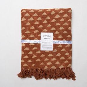Hand Block Cotton <b>Throw</b> Solid <b>Brown</b> Sofa Cover <b>Throw</b> Home Decor Sofa <b>Throw</b> For Living Room - Product Image 4