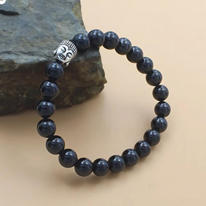 High Quality Black Tourmaline Beads Buddha Bracelet Romantic Gift Fashion Charm Jewelry <b>for</b> <b>Men</b> Women Energy Meditation - Product Image 4