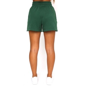 Shorts de jogging en molleton 100 % coton pour femme, style décontracté hiver, pour la course, la gym, l'entraînement, respirant, couleur unie, avec volants décoratifs - Product Image 5