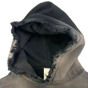 Sweat à capuche oversize en coton French Terry pour homme, style décontracté d'automne, avec poche, coupe classique - Product Image 4