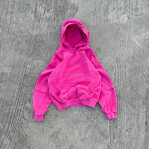 Sudadera recortada Retro de fabricante personalizado para hombre, de otoño Vintage Sudadera con capucha, jersey de rizo lavado con ácido y piedra desteñida al sol XS - Product Image 5