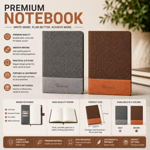 Carnet en cuir PU avec logo personnalisé, agenda A5, fermeture à cordon élastique, porte-cartes, poche pour documents, planificateur rechargeable - Product Image 6