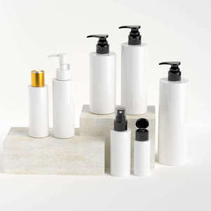 Bouteilles cylindriques en plastique PET pour soins de la peau, avec pompe/bouchon à clapet, impression sérigraphique, couvercle personnalisé, disponibles en OEM/ODM, pour shampoing et lotion - Product Image 3