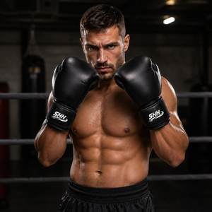 Gants de kick-boxing pour adultes en cuir PU, légers, imperméables, à lacets, blancs et dorés, avec logo personnalisé – Grande Vente - Product Image 4