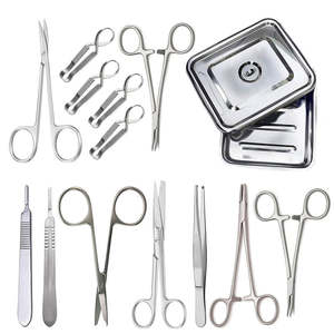 Caja de Cirugía Manual Pequeña, Juego de Cirugía Menor de 14 Piezas, Instrumentos Quirúrgicos de Acero Inoxidable, Aprobado por CE, Uso Hospitalario, por Dentavex - Product Image 1