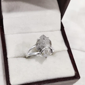 Anillo de plata Herkimer, anillo con piedra preciosa Herkimer, anillo de plata de ley 925, anillo hecho a mano, anillo de aniversario, boda, cumpleaños, para ella - Product Image 6