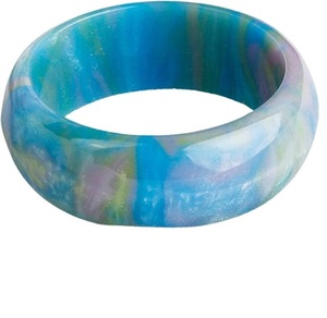 Bracelets et Joncs Exclusifs en Résine et Céramique Multicolores, Bijoux de Mode au Design Géométrique Simple et Vintage, Artisanat de Qualité, Idéal pour Noël - Product Image 1