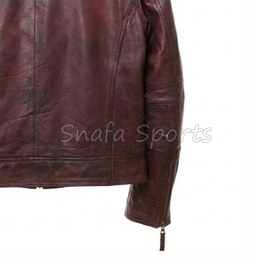 Chaqueta de cuero personalizable de color sólido, a prueba de viento y cálida, tallas grandes, chaquetas de cuero para hombre en venta - Product Image 5