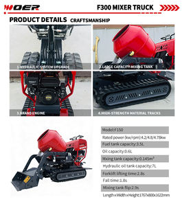 <span class=keywords><strong>Camion</strong></span> bétonnière autochargeur Woer F150, mini bétonnière diesel, équipement <span class=keywords><strong>de</strong></span> construction mobile avec pompe, tambour hydraulique - Product Image 5