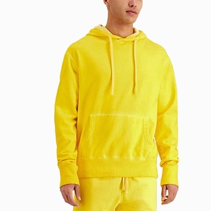 Ensemble de survêtement décontracté pour homme à manches courtes avec capuche, taille élastique, noir uni, en coton respirant - Product Image 2