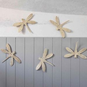 Modern Organic Rattan Decorate Kid Dragonfly <b>Hand</b> Woven Wall Art Nursery Decor <b>Ornament</b> Sustainable - Product Image 3