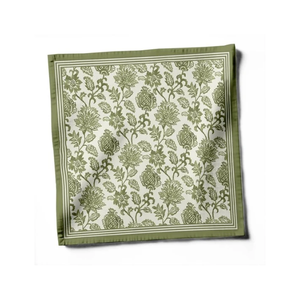 Serviette en coton classique vintage élégante à imprimé floral vert et rose, 40x40 cm, 210 GSM, pour table de mariage et vente en gros - Product Image 4