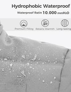 Veste d'hiver matelassée pour homme avec capuche, col montant, coupe-vent, rembourrage épais en polyester, fermeture éclair décontractée, vestes pour homme - Product Image 5