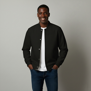 Veste universitaire en laine style streetwear grande taille OEM/ODM, personnalisable avec logo brodé en chenille, rembourrée en coton pour l'hiver - Product Image 2