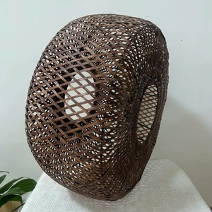 Handwoven Black Bamboo Pendant Light for Home <b>Decoration</b> Restaurants Hotels and Modern Interior <b>Lighting</b> - Product Image 4