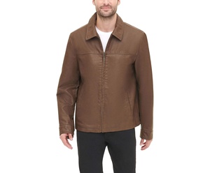 2026 High Quality Men's Autumn Fashion Casual Wear Durable <b>Canvas</b> Fabric 100% Genuine Men's Sheep Skin Leather <b>Jacket</b> - Product Image 1