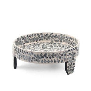 Plateau de service vintage en nacre, décoration en mosaïque à pieds rectangulaires pour la vaisselle à la maison directement du Vietnam - Product Image 3