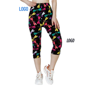 Leggings pour femmes à taille haute, élastiques, pleine longueur, couleur personnalisée, respirants, en spandex/polyester, pour la salle de sport, la remise en forme, l'été - Product Image 4