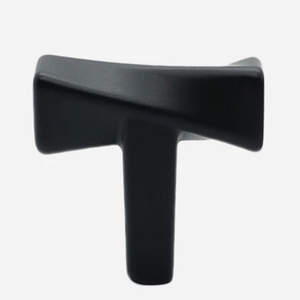 Twist T-Cabinet <b>Knob</b> New Design Metal <b>Knobs</b> Modern Matt <b>Black</b> Brass <b>Knob</b> Minimalist Drawer <b>Knob</b> - Product Image 1