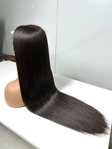 Cheveux vierges vietnamiens de haute qualité, doux et soyeux, sans nœuds, fermeture en dentelle colorée, frontal, perruques lisses pour extensions de cheveux humains - Product Image 6