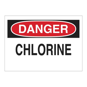 Panneau d'avertissement de danger de chlore - Panneau de signalisation de danger en plastique pour intérieur/extérieur par Brady - Product Image 1