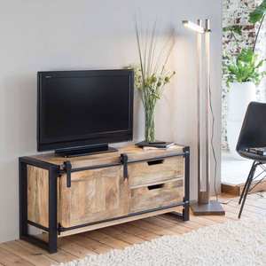 Mueble para TV Vandana Cresta Prime de 120 cm en Madera de Mango - Product Image 1