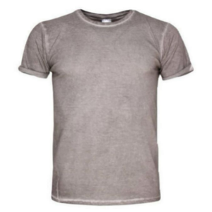 Camiseta Personalizable para Hombre con Cuello Redondo, 100% Algodón Orgánico, Gris Lavado, Tejido Grueso, Frente Liso, Estilo Deportivo Urbano - Product Image 1