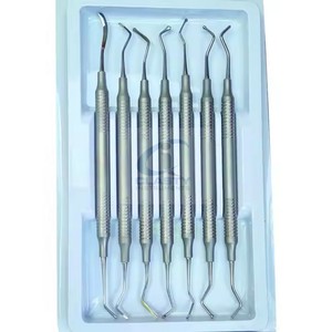 Ensemble de 7 instruments de restauration dentaire en résine composite, outils manuels avec poignée ergonomique - Product Image 3