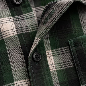 Chemises à carreaux de haute qualité en gros pour hommes, chemises à manches longues, logo personnalisé, chemises en flanelle élégantes pour hommes - Product Image 4