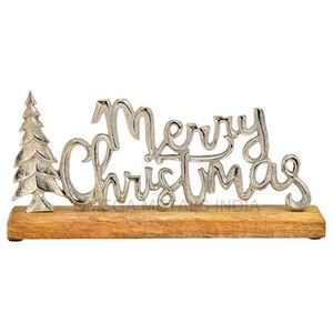 Nuevo Adorno Navideño para Decoración de Navidad con Cuerpo de Aluminio y Base de Madera - Product Image 6