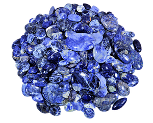 5 piezas de cabujones sueltos de sodalita de varios tamaños y formas para la fabricación de joyas, piedras preciosas, piedra natural auténtica - Product Image 4