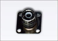 Conector de montaje en panel cuadrado de 25 mm macho BNC premium, cromado, adaptador de audio y video RF para CCTV DVR.