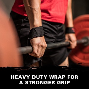New Arrival HANDSCHUHE INDUSTRIES High Grade Heavy Duty Cotton Anti-Slip Adjustable Unisex Lifting Wrist Wraps Straps - Product Image 6