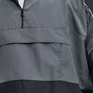 Contrast Piping <b>Half</b> <b>Zip</b> Pullover Windbreaker Tracksuit Custom Logo Utility Pocket Hooded <b>Jacket</b> & Wide-Leg Pants Bulk Supplier - Product Image 2