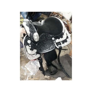 Selle occidentale en cuir anglais de haute qualité avec décoration Conchos confortable et durable pour l'équitation utilisation équestre - Product Image 1