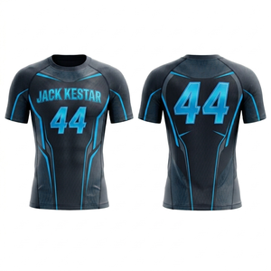 Maillot de football personnalisé Rashguard T-shirt à séchage rapide, vêtement de sport compressif, sublimation, maillot d'entraînement de football respirant et athlétique - Product Image 4