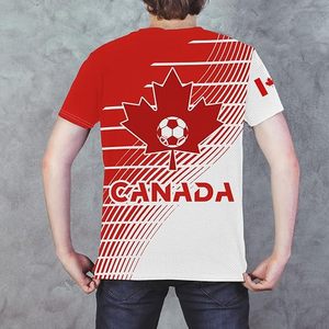 Camiseta de Fútbol de Canadá para Hombre, Manga Corta, Cuello Redondo, Sublimada, 100% Poliéster, Transpirable, Corte Regular, para Todas las Temporadas - Product Image 5