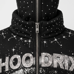 เสื้อฮู้ดดี้ ODM แบบกำหนดเอง ประดับคริสตัล Hotfix สไตล์สตรีทแวร์ ผ้าเฟรนช์เทอร์รี่ ไซส์พลัส แฟชั่นใหม่ - Product Image 5